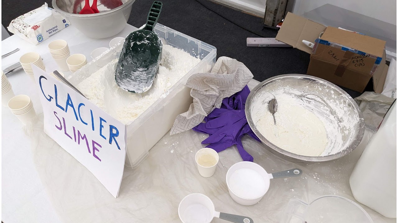 A glacier slime children's activity.